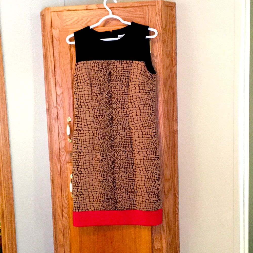 Sleeveless color block dress